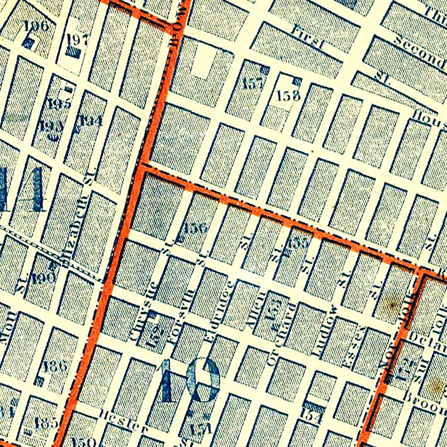 Vintage Map of New York City, New York 1846