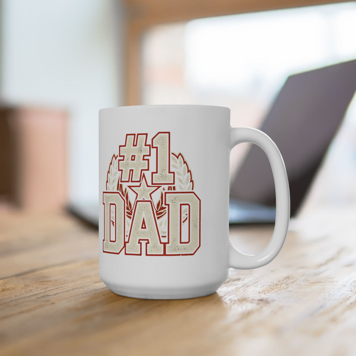 #1 Dad Mug | Vintage Athletic DAD Ceramic Mug