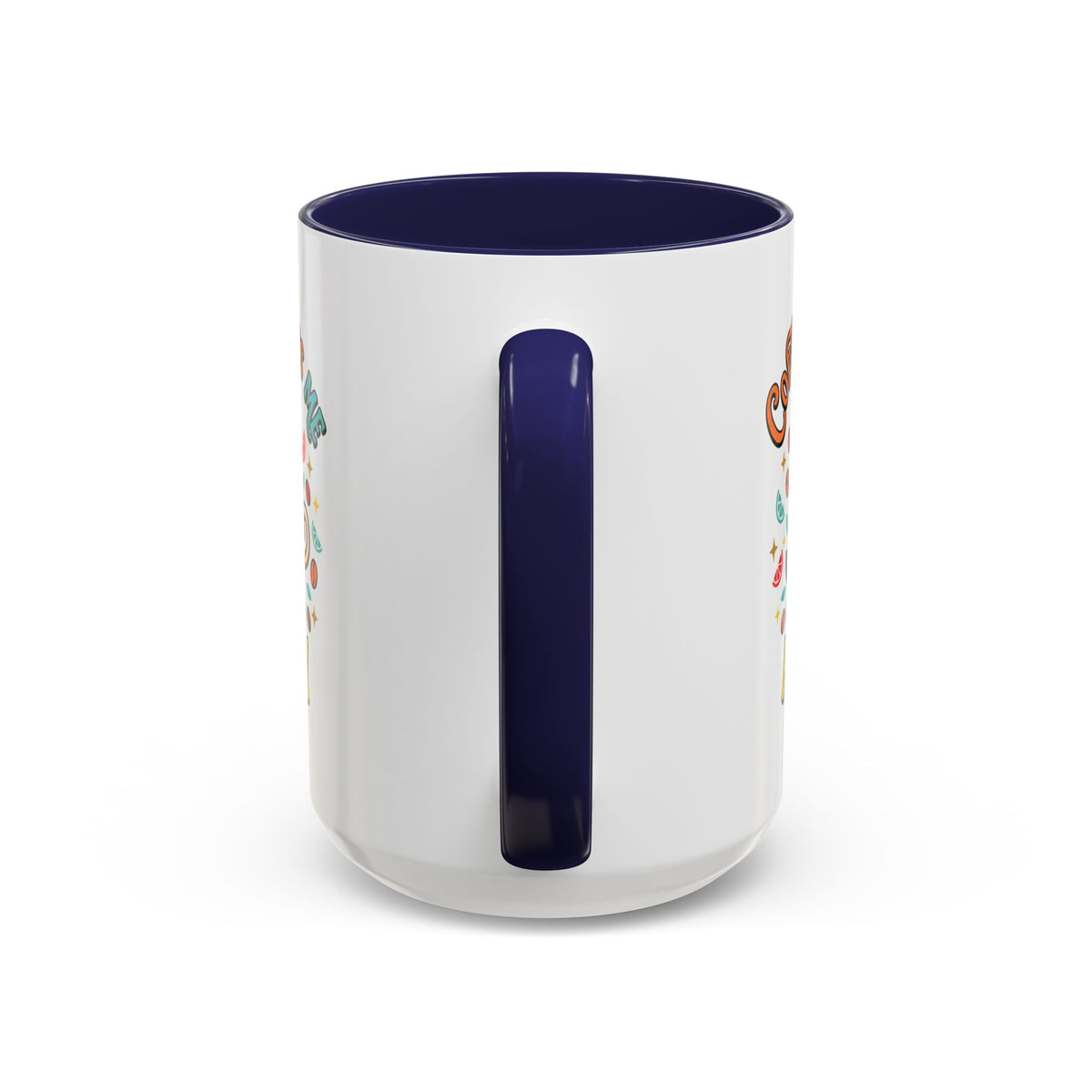 Coffee Mug — "Coffee Makes Me Happy" Cute Retro Accent Mug (11/15oz)