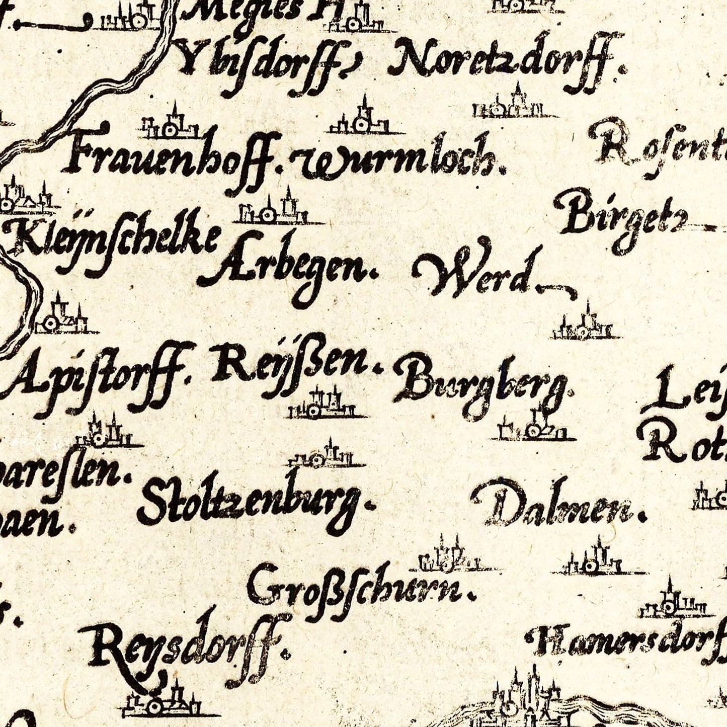 Vintage Map of Transylvania 1665