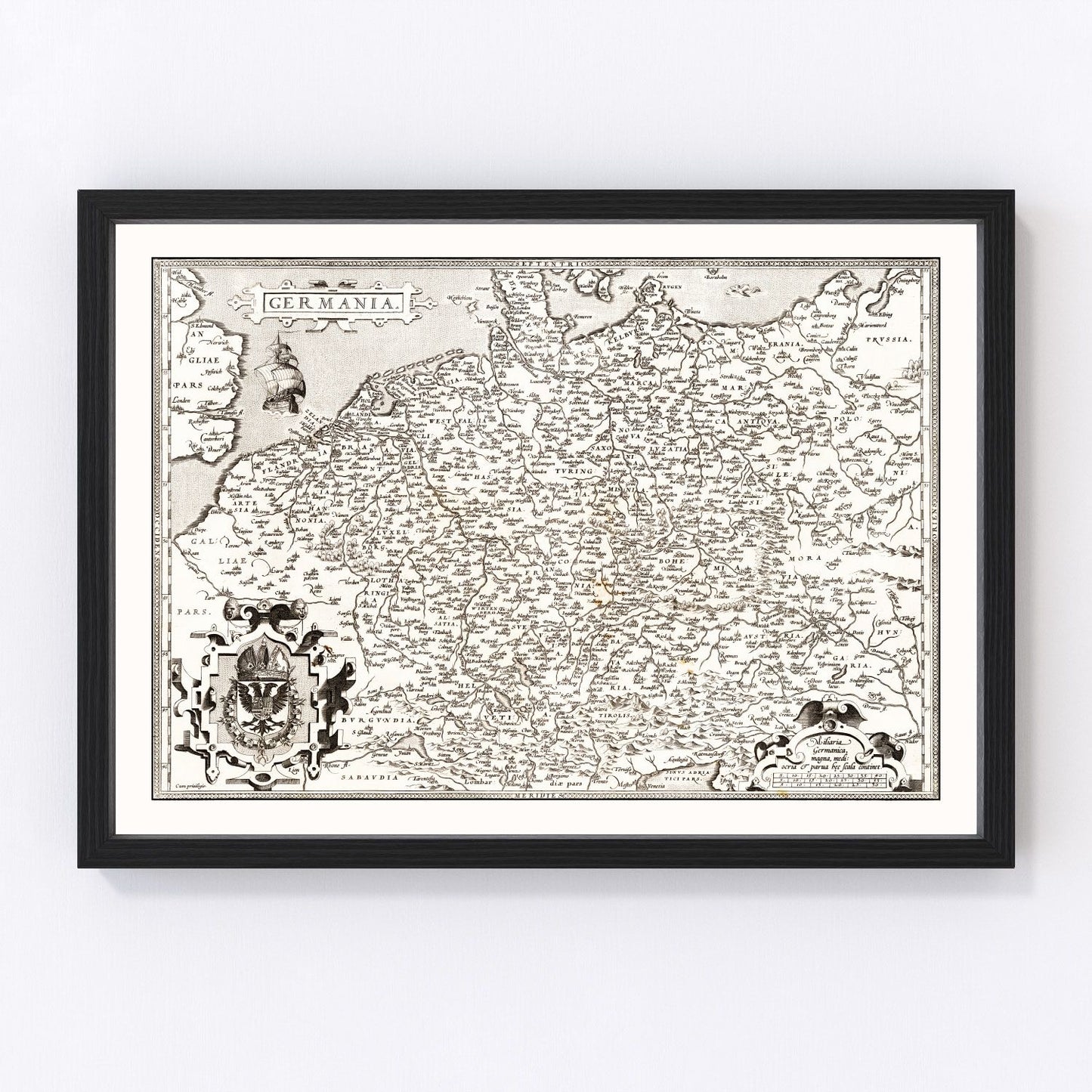 Vintage Map of Germania 1570