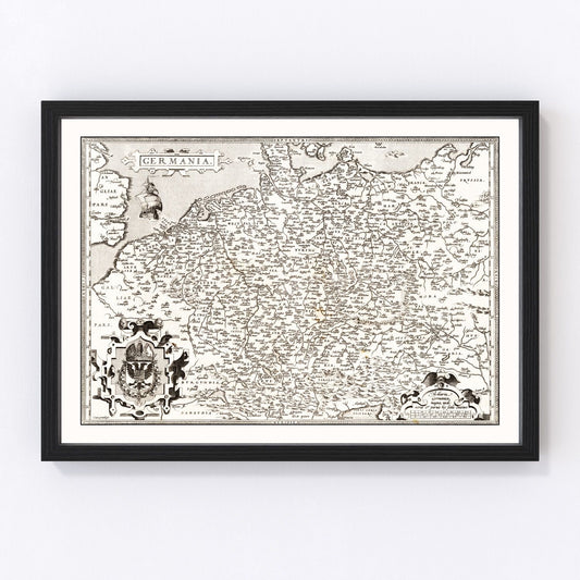 Vintage Map of Germania 1570