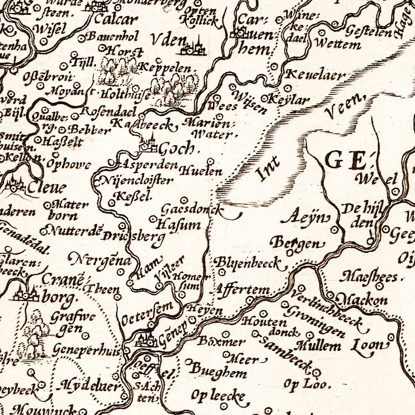 Vintage Map of Germany 1570
