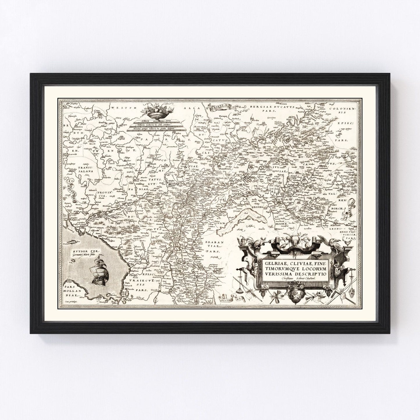 Vintage Map of Germany 1570
