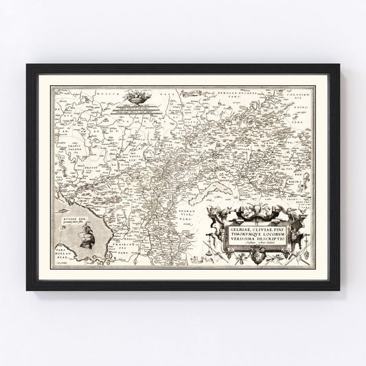 Vintage Map of Germany 1570