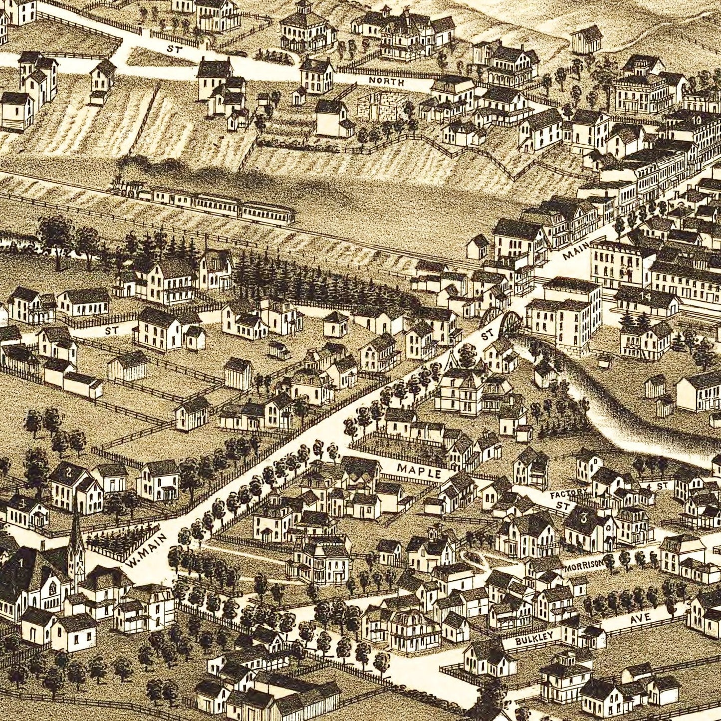 Vintage Map of Granville, New York 1886