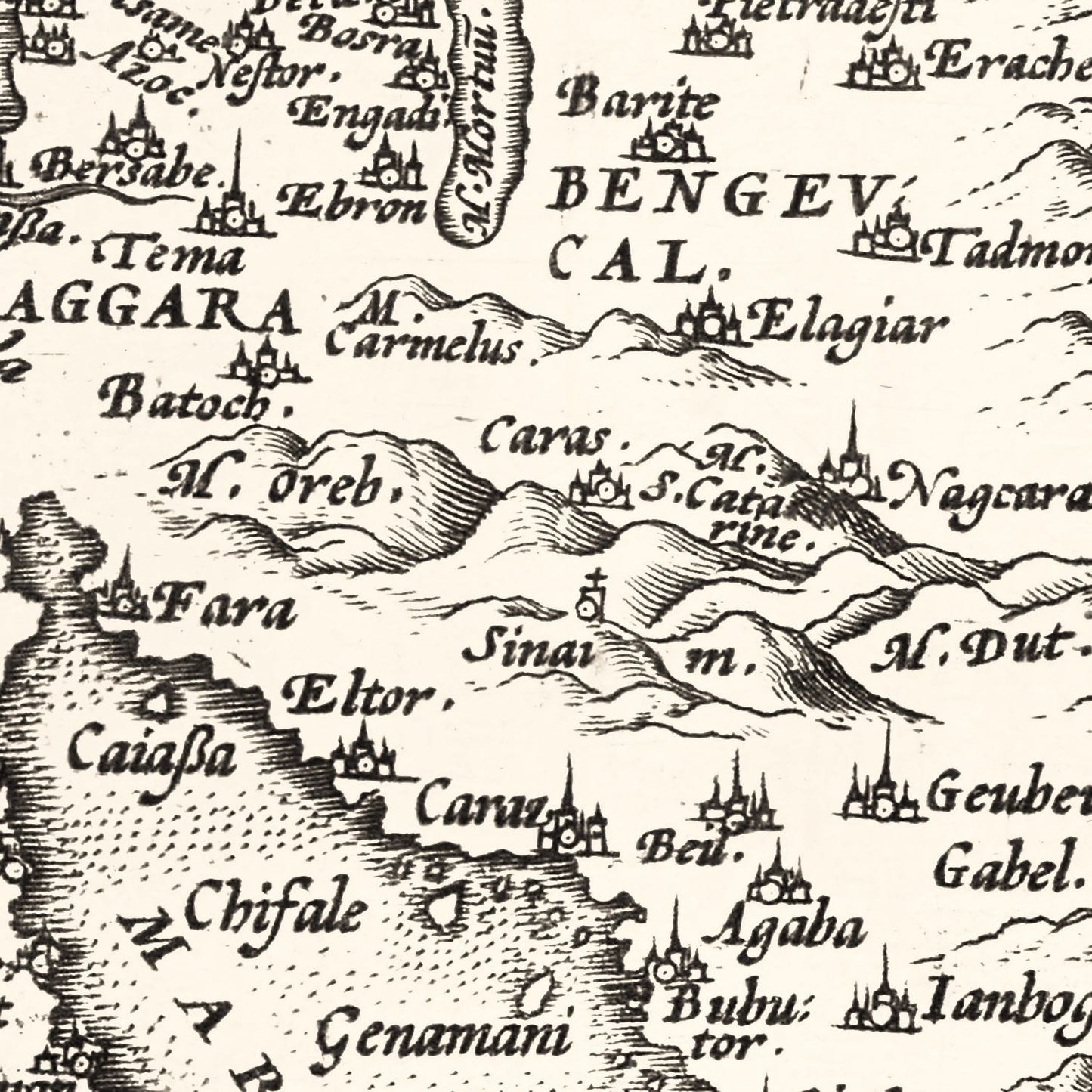 Vintage Map of Turkish Empire, 1570