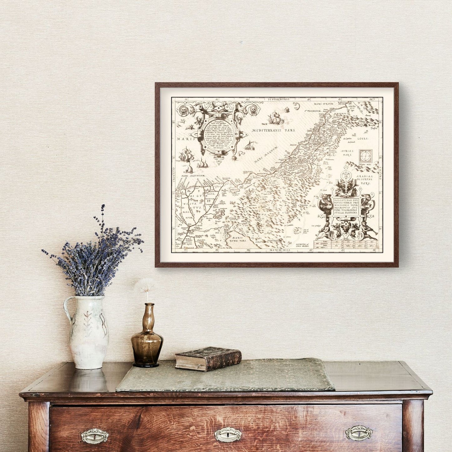 Vintage Map of The Holy Lands, 1570
