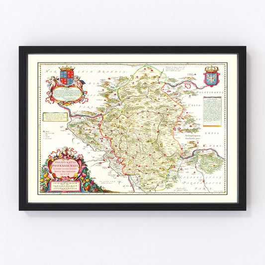 Vintage Map of Poland 1665