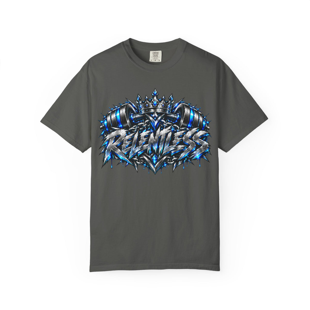 T-Shirt — Metallic Crown Graffiti Heart Graphic Tee