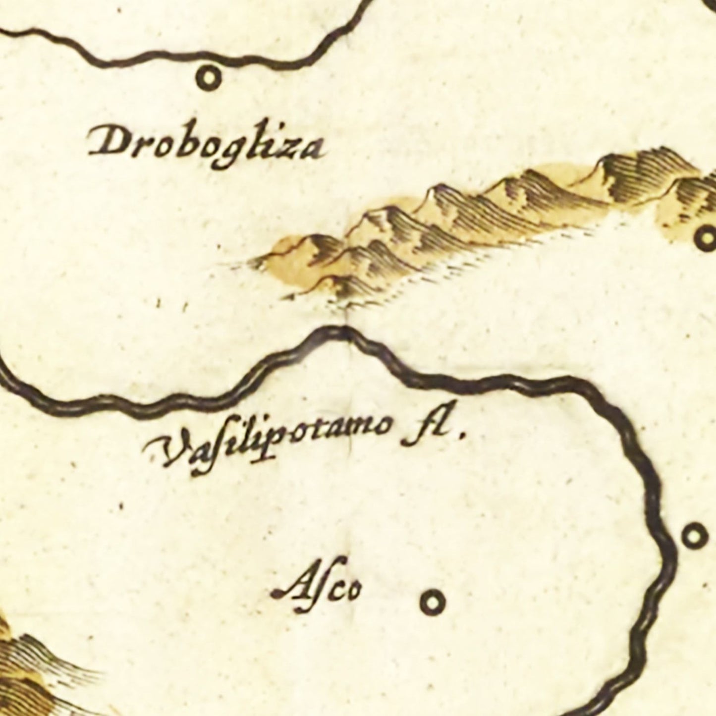 Vintage Map of Ottoman Empire  1665