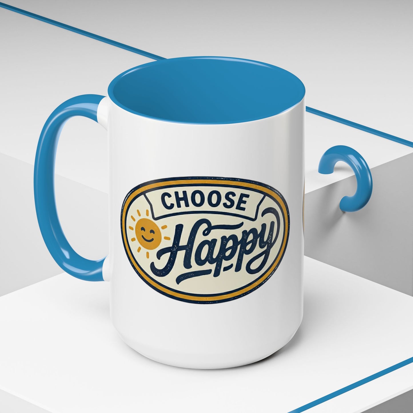 Choose Happy Coffee Mug — Inspirational Ceramic Accent Mug (11/15oz)