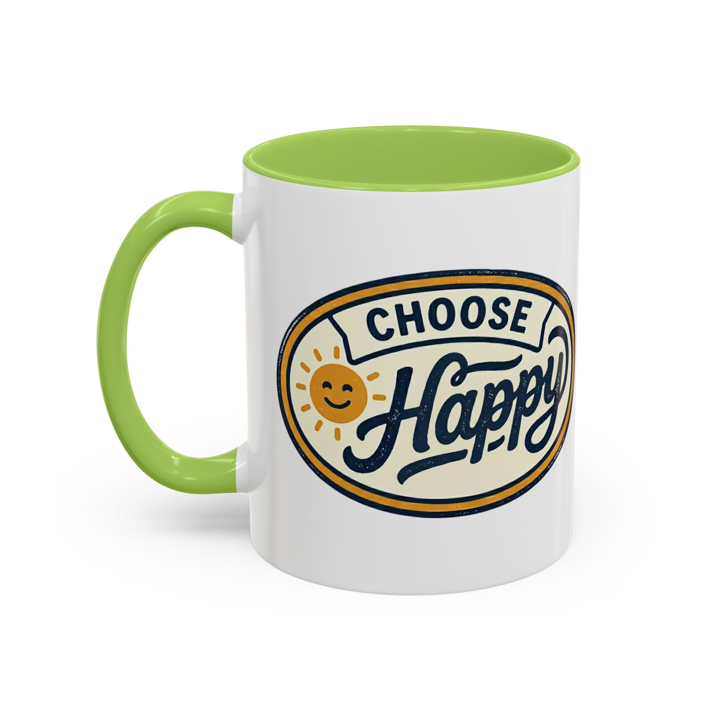 Choose Happy Coffee Mug — Inspirational Ceramic Accent Mug (11/15oz)