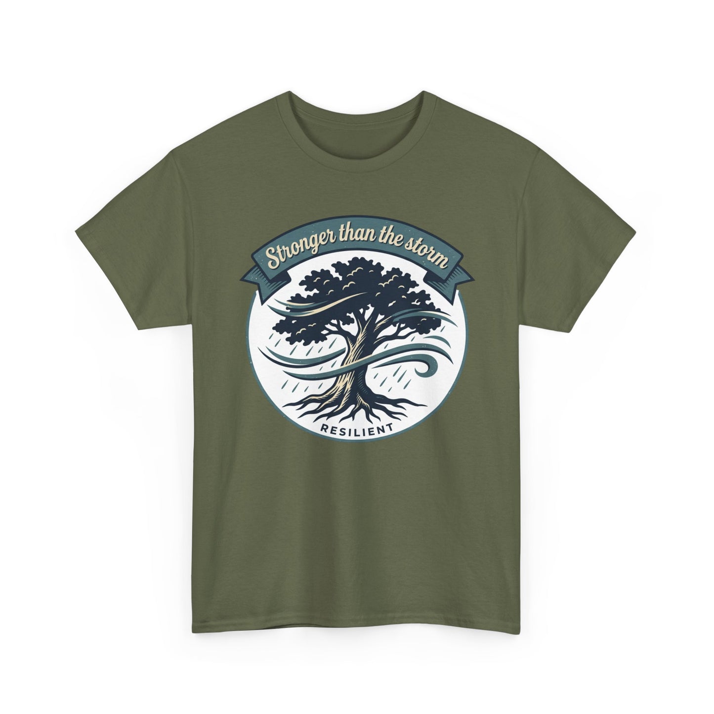 Resilient Tree T‑Shirt — "Stronger Than the Storm" Inspirational Tee