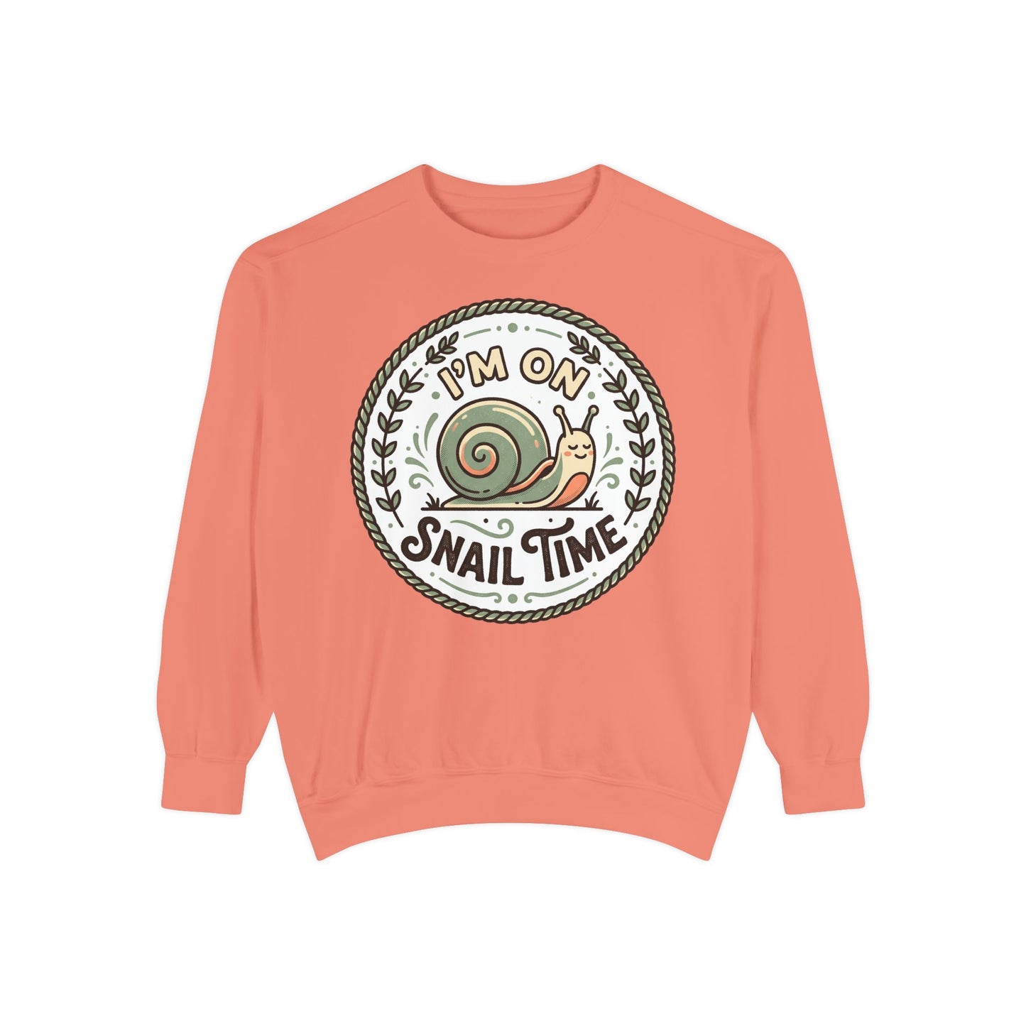 Snail Time Sweatshirt — Cozy Retro Slow Living Pullover