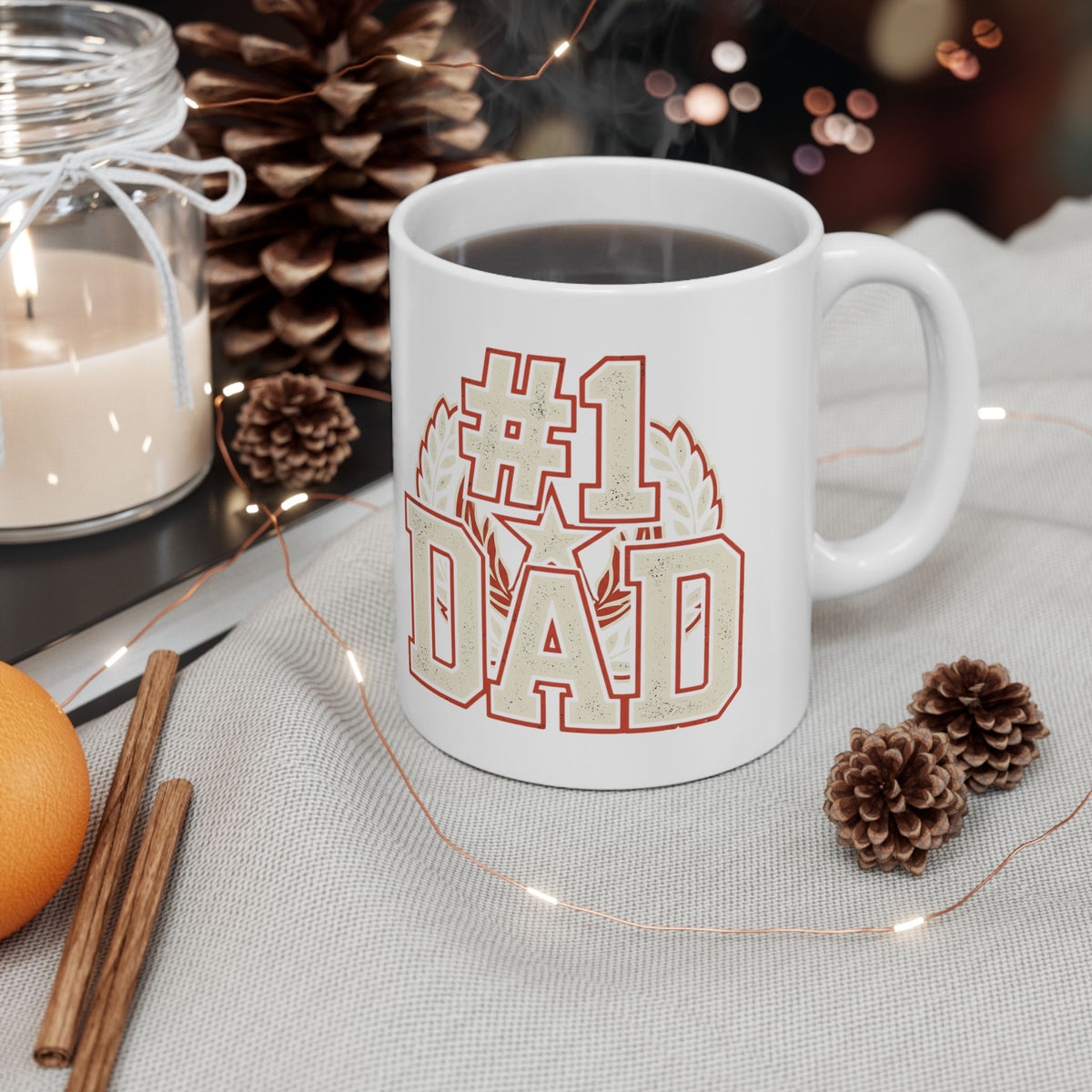 #1 Dad Mug | Vintage Athletic DAD Ceramic Mug