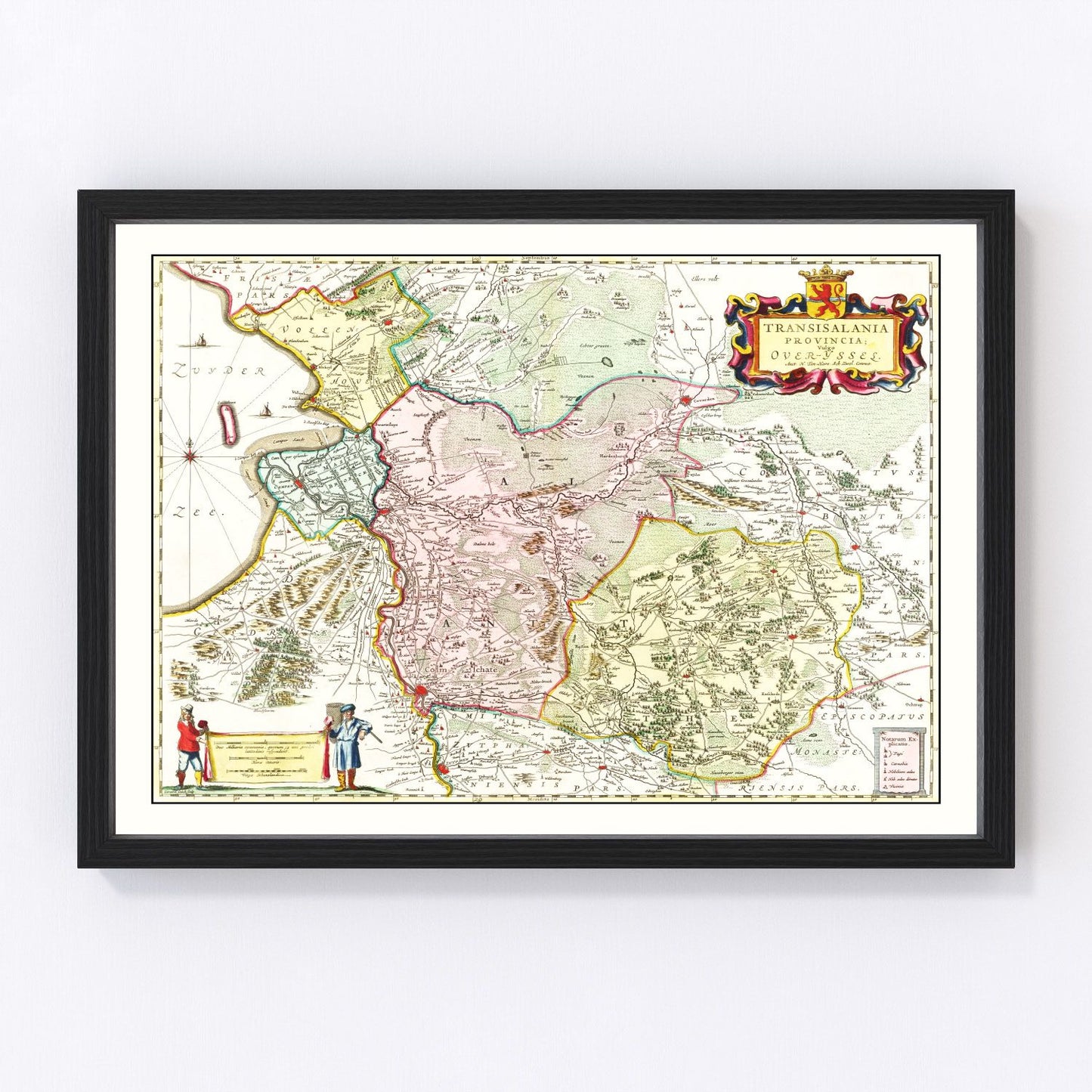 Vintage Map of Overijssel, Holland 1665