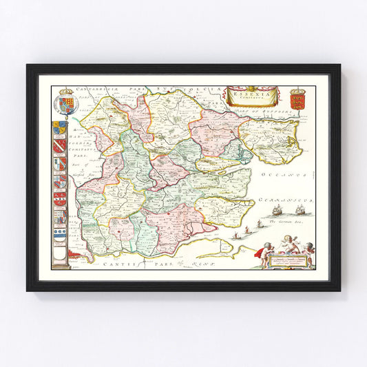 Vintage Map of Essex 1665