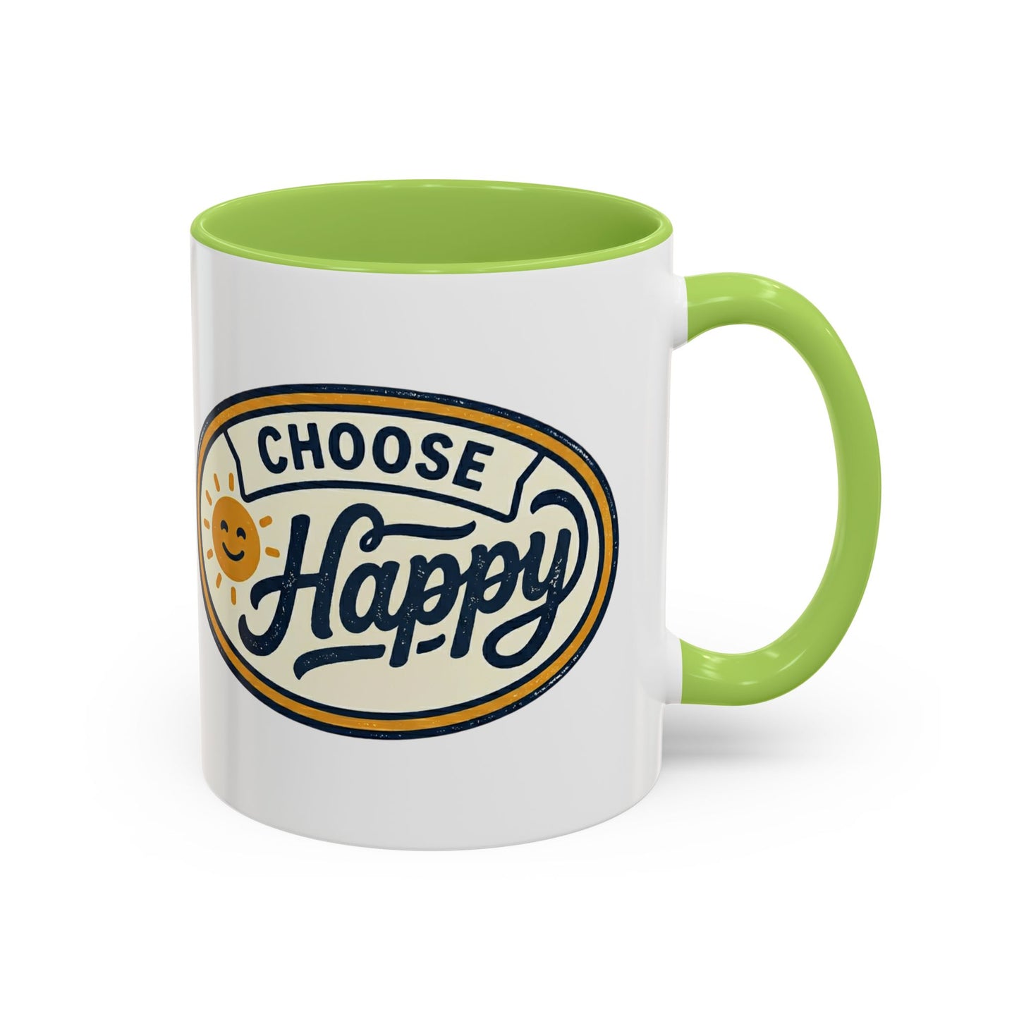 Choose Happy Coffee Mug — Inspirational Ceramic Accent Mug (11/15oz)