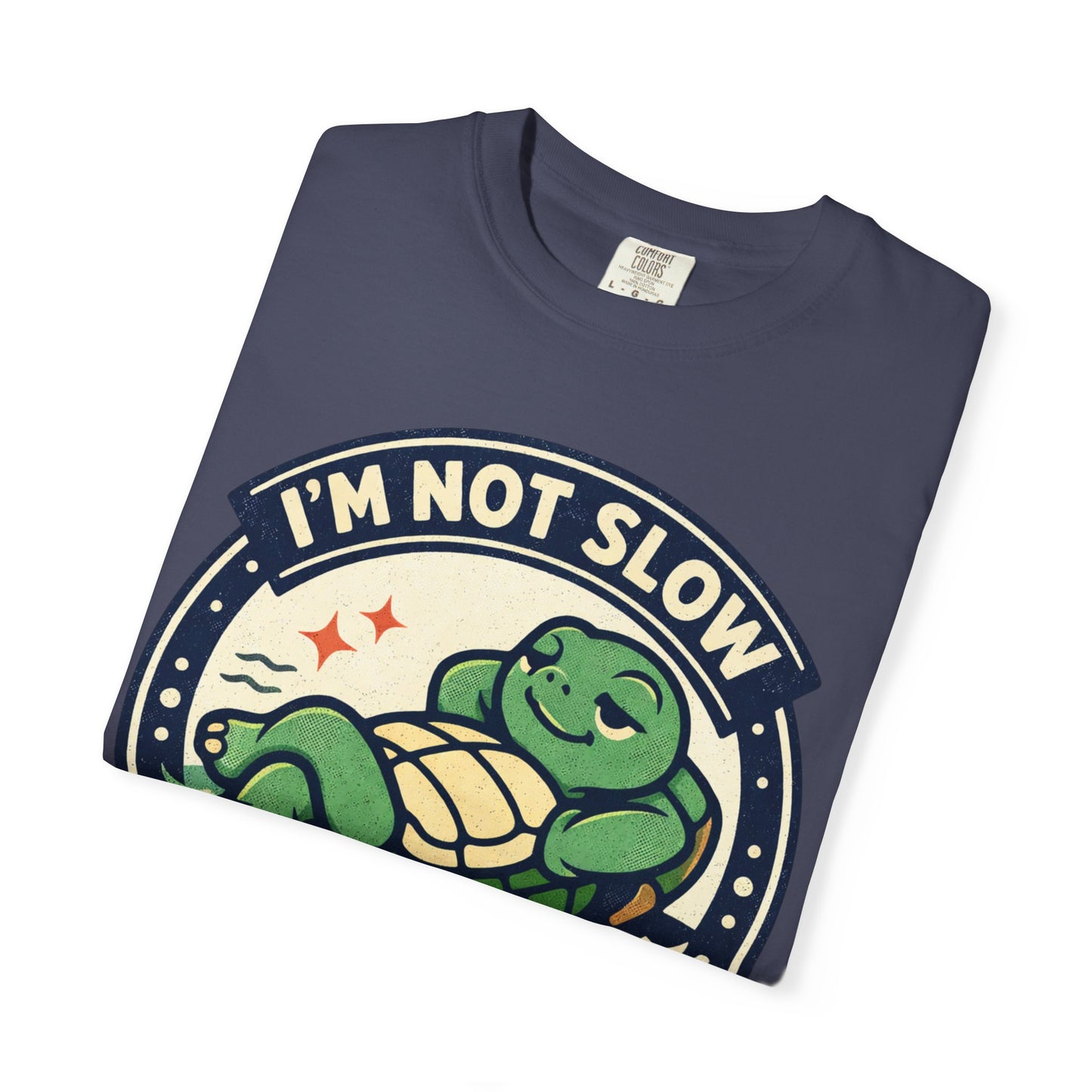 Turtle Time T‑Shirt — "I’m Not Slow, I’m Just On Turtle Time" Relaxed Graphic Tee