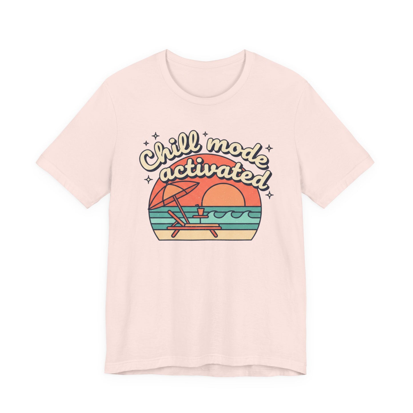 Chill Mode Activated tee | Beach sunset lounge