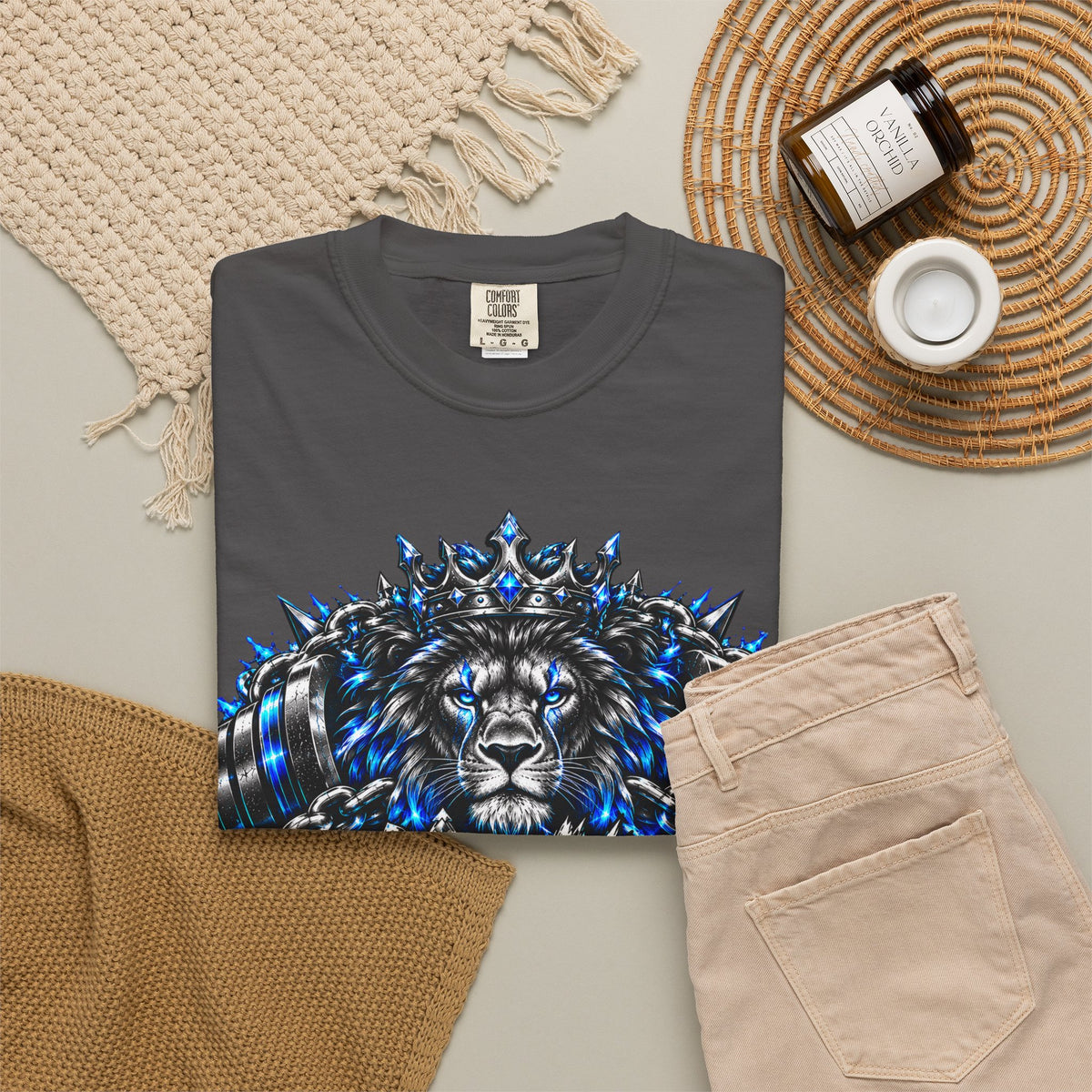 Lion Kingmode Graphic Tee — Gaming Headset Lion Design