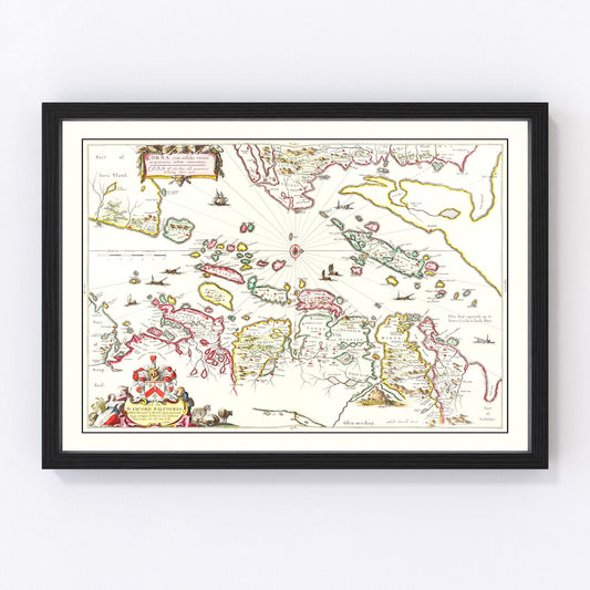 Vintage Map of Lorne, Scotland 1665
