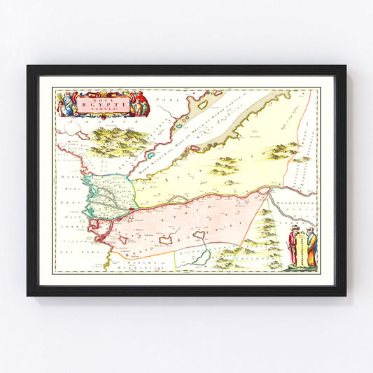 Vintage Map of Egypt 1665