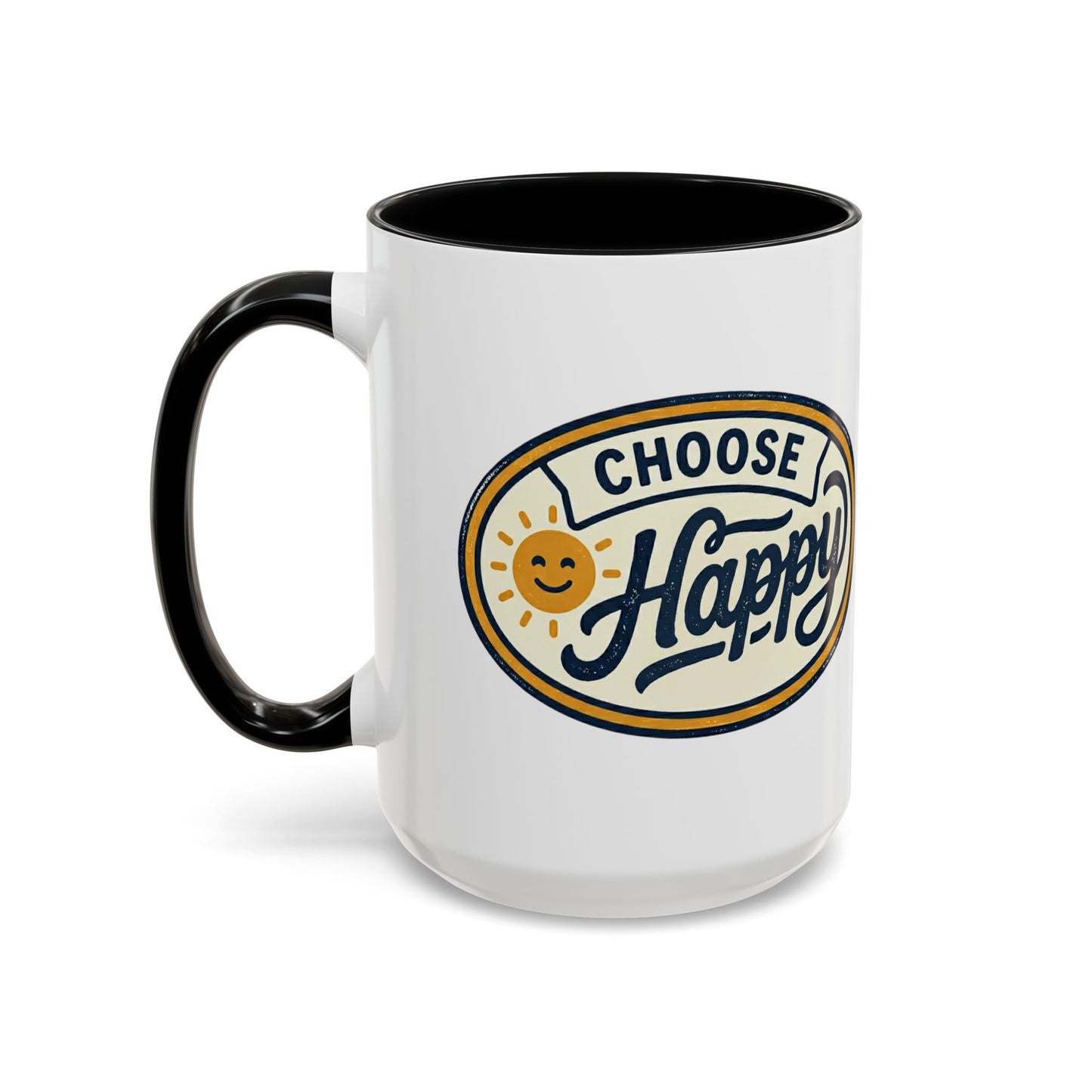 Choose Happy Coffee Mug — Inspirational Ceramic Accent Mug (11/15oz)