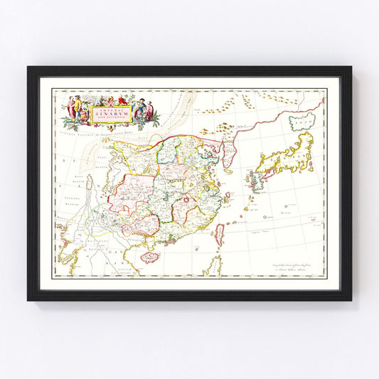 Vintage Map of China 1665