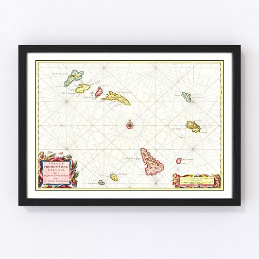 Vintage Map of Cape Verde 1665