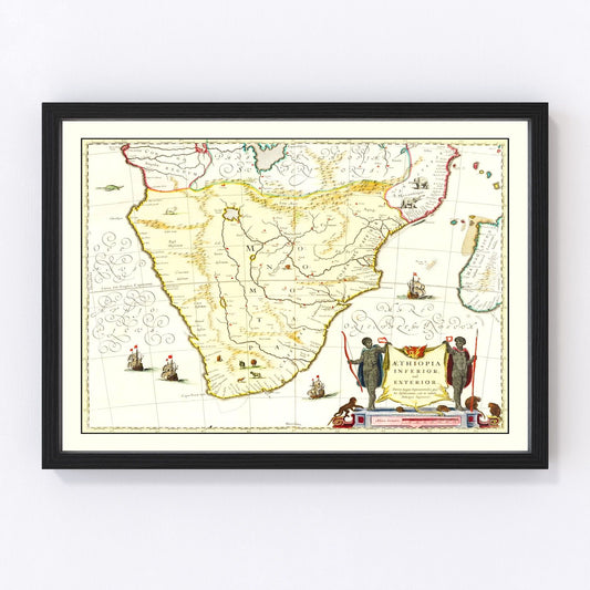 Vintage Map of Southern Ethiopia 1665