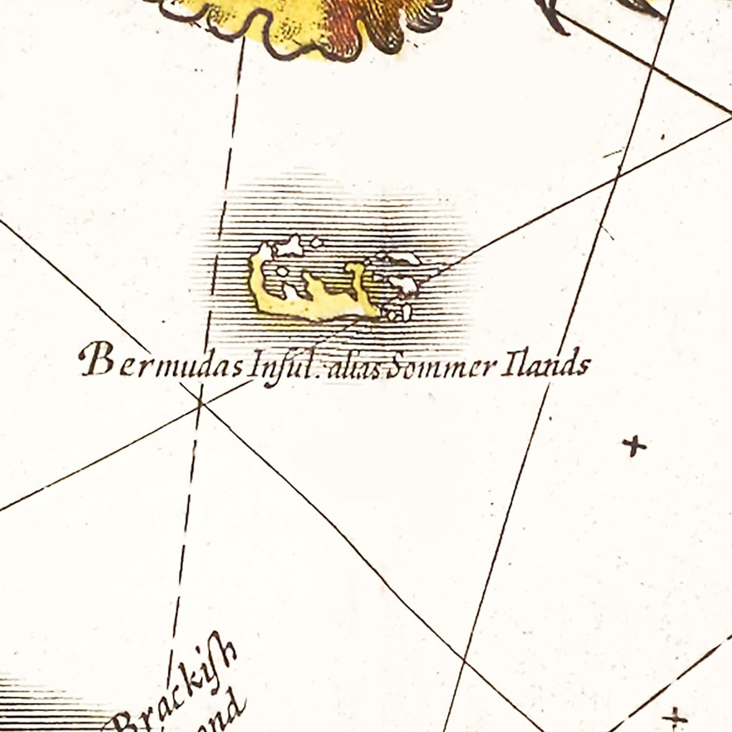 Vintage Map of Bermuda 1665