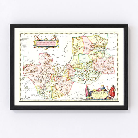 Vintage Map of Qveichev, China 1665