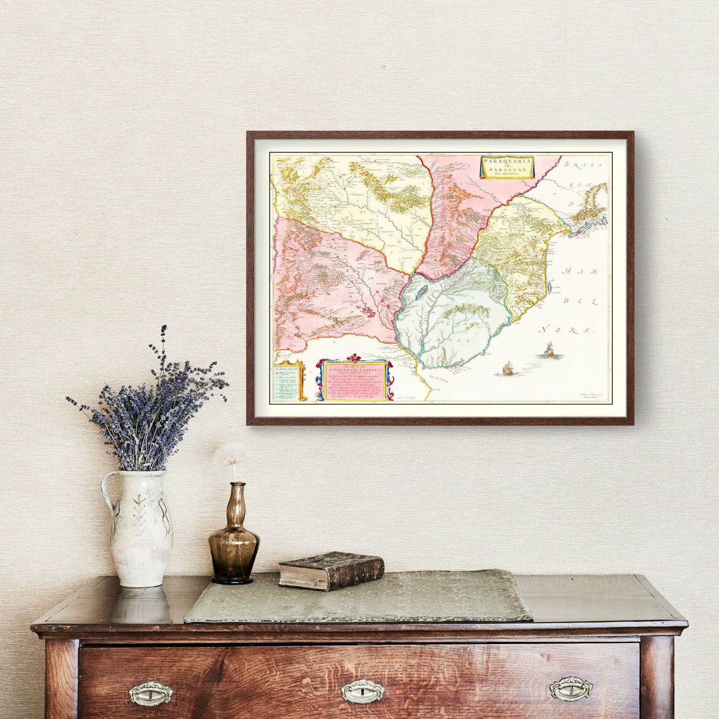 Vintage Map of Paraguay 1665