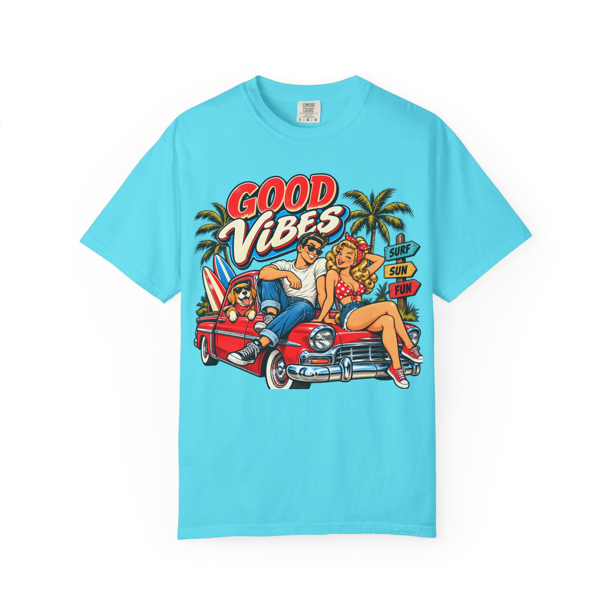 Good Vibes Retro Beach T-Shirt