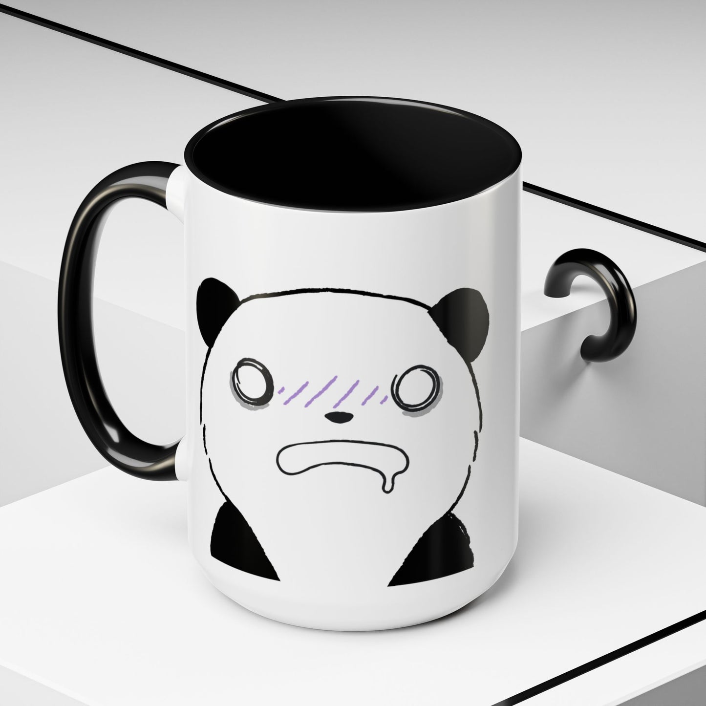 Just Give Me My Coffee!!! Accent Mug — Panda Coffee Lover Gift (11/15oz)