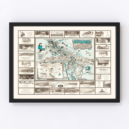 Vintage Sedona Map 1958