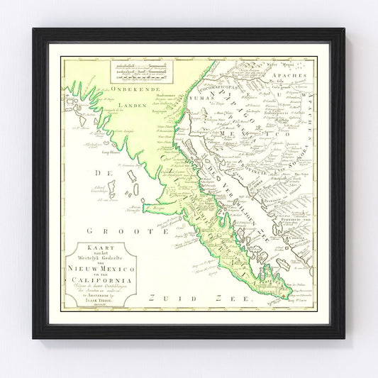 Vintage Map of California 1765