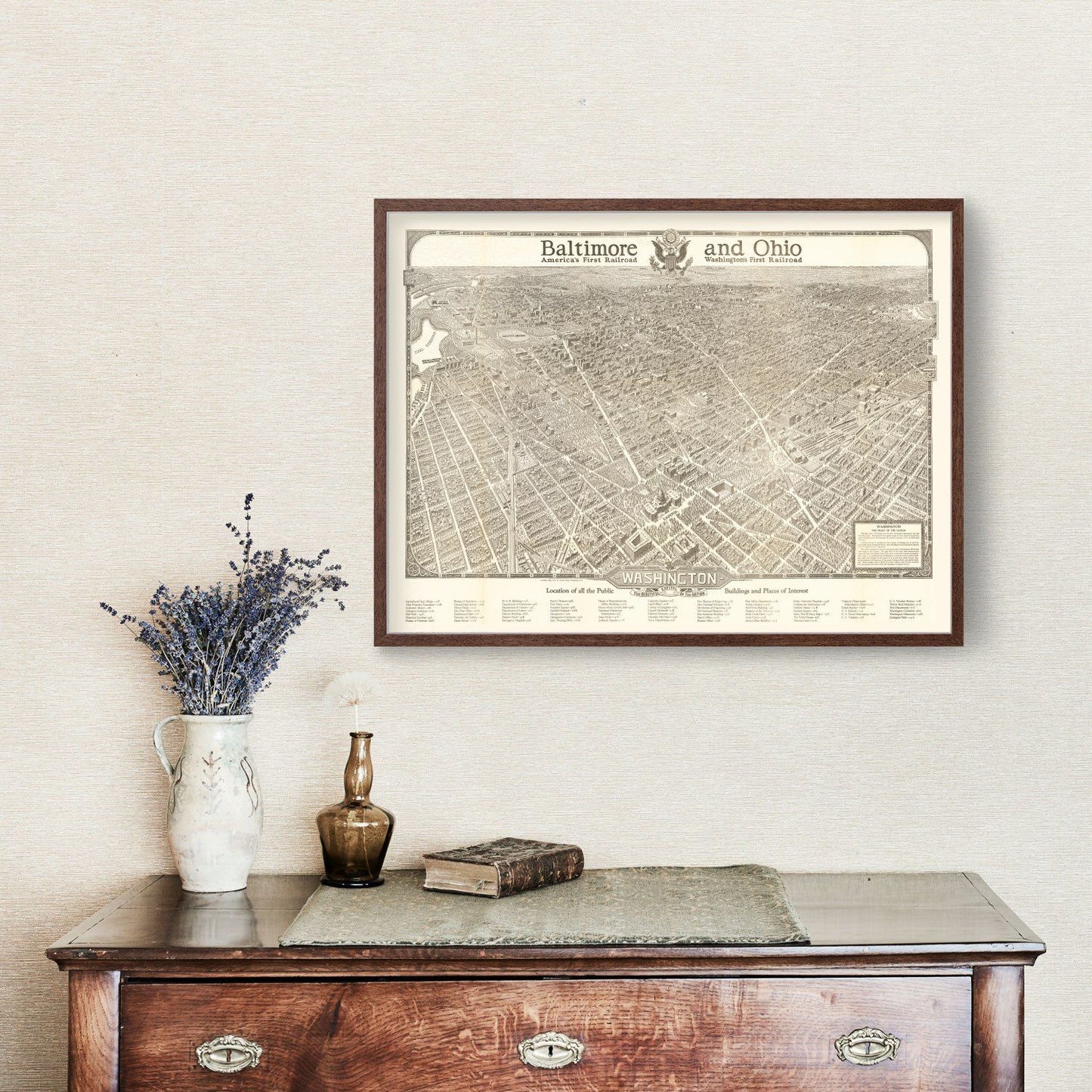 Vintage Map of Washington, DC 1923
