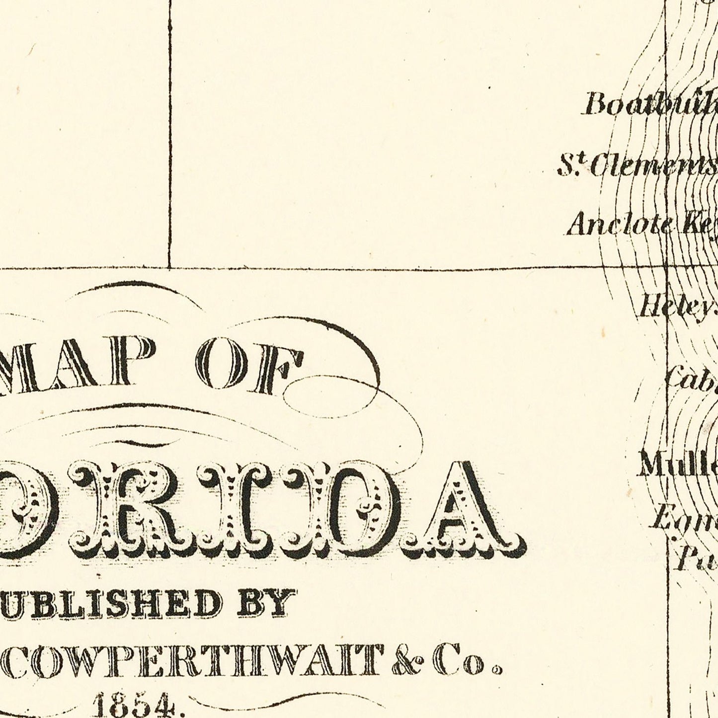 Vintage Map of Florida 1854