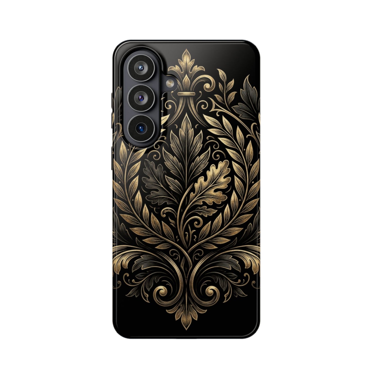 Baroque Gold Leaf Phone Case — Impact-Resistant Protective Cover