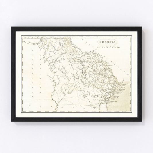 Vintage Map of Georgia 1805