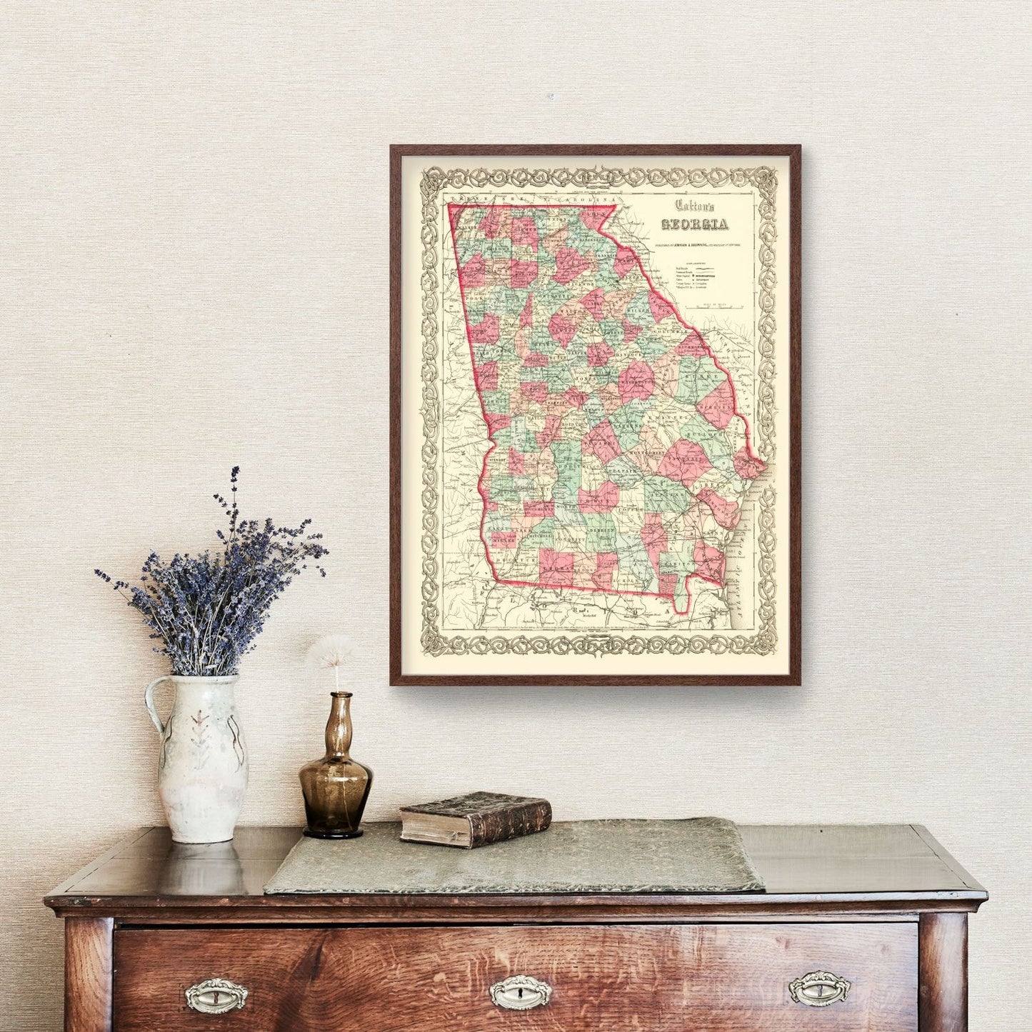 Vintage Map of Georgia 1859