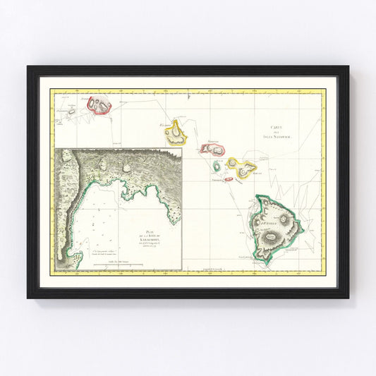 Vintage Map of Hawaii 1785