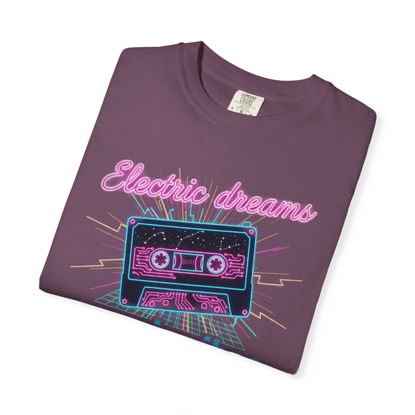 Electric Dreams cassette tape cosmic vibes T-shirt | retro 80s neon
