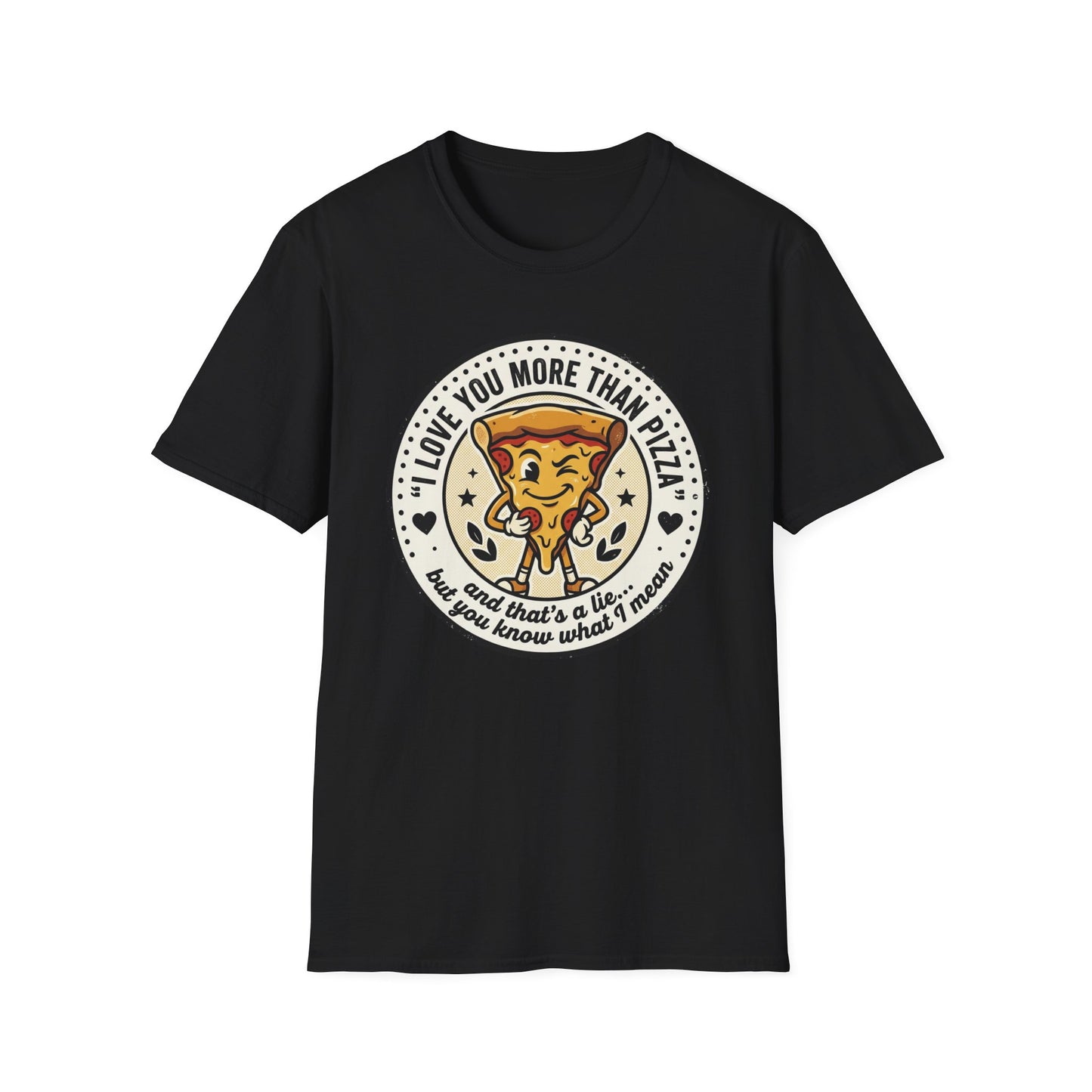 Pizza Love T-Shirt — "I Love You More Than Pizza" Cute Cartoon Slice Tee