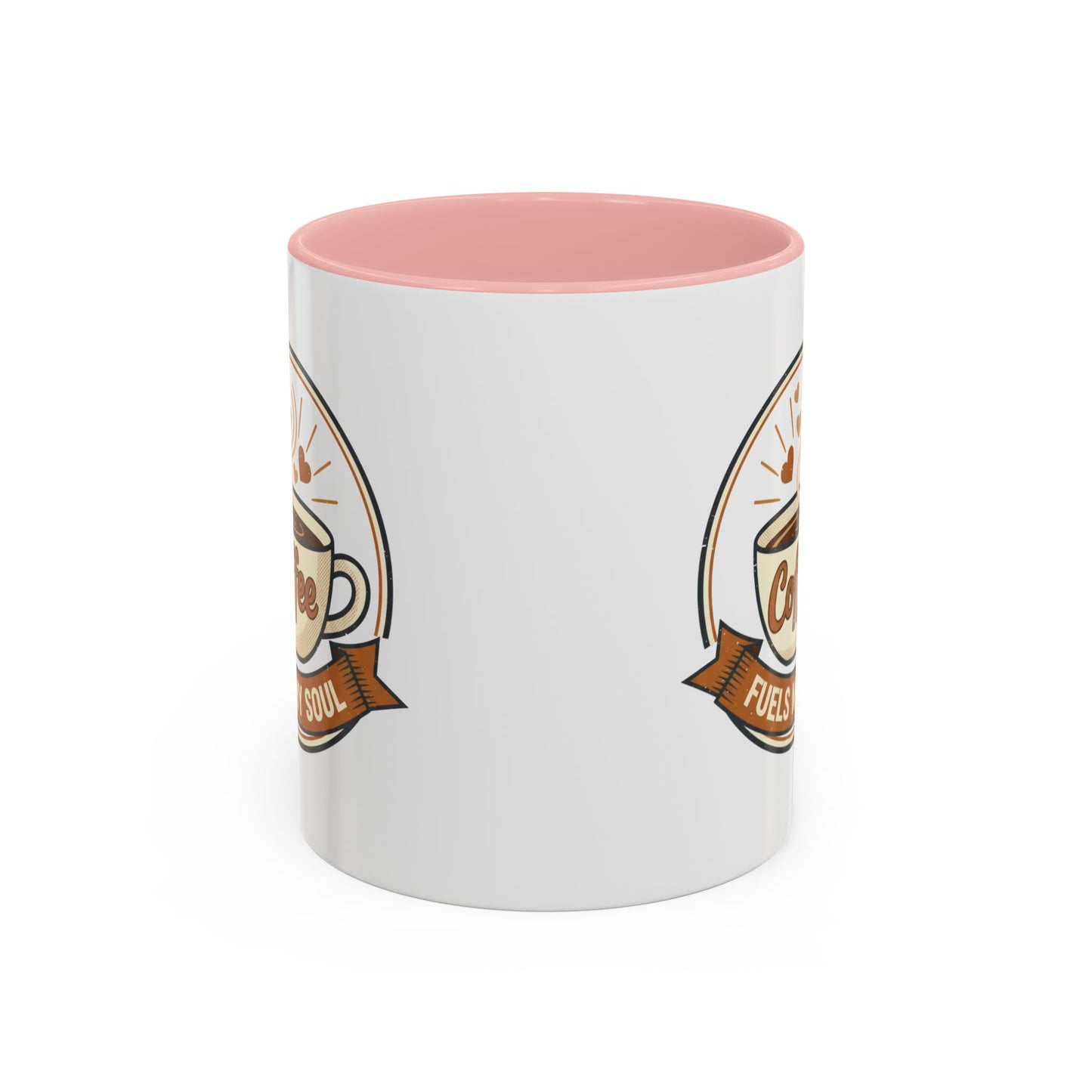 Coffee Mug - "Coffee Fuels My Soul" Accent Ceramic Mug (11/15oz)