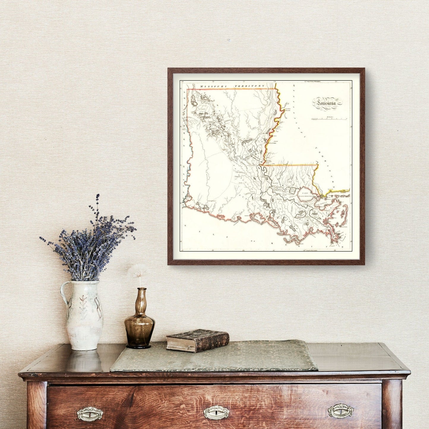 Vintage Map of Louisiana 1814
