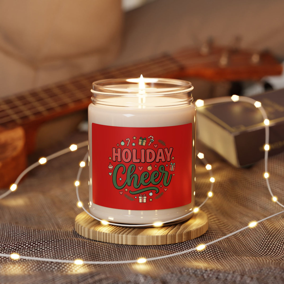 Holiday Cheer Scented Soy Candle — 9oz Festive Christmas Fragrance
